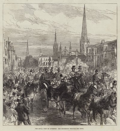 The Royal Visit to Coventry, the Procession through the Town by Sir John Charles Robinson